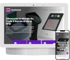 site vitrine pour des lecteurs de code, districode