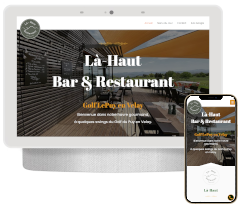 site vitrine pour le restaurant La haut