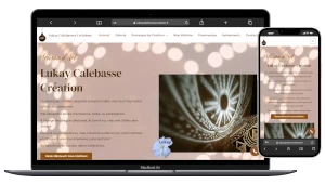 site vitrine de lukay calebasse, création de luminaire