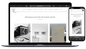 creation d un site internet pour une photographe, galerie d'ART et librairie viviane ZENNER