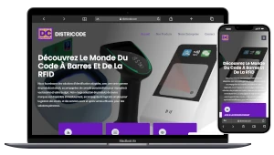 site vitrine pour des lecteurs de code, districode