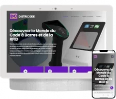 site vitrine pour des lecteurs de code, districode