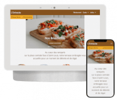 site vitrine d un snack à aigues mortes