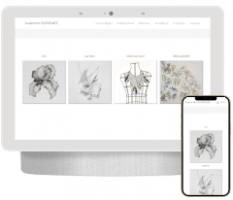 site vitrine pour une artiste Laurence Gossart qui crée bijoux et peinture