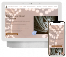 site vitrine de lukay calebasse, création de luminaire